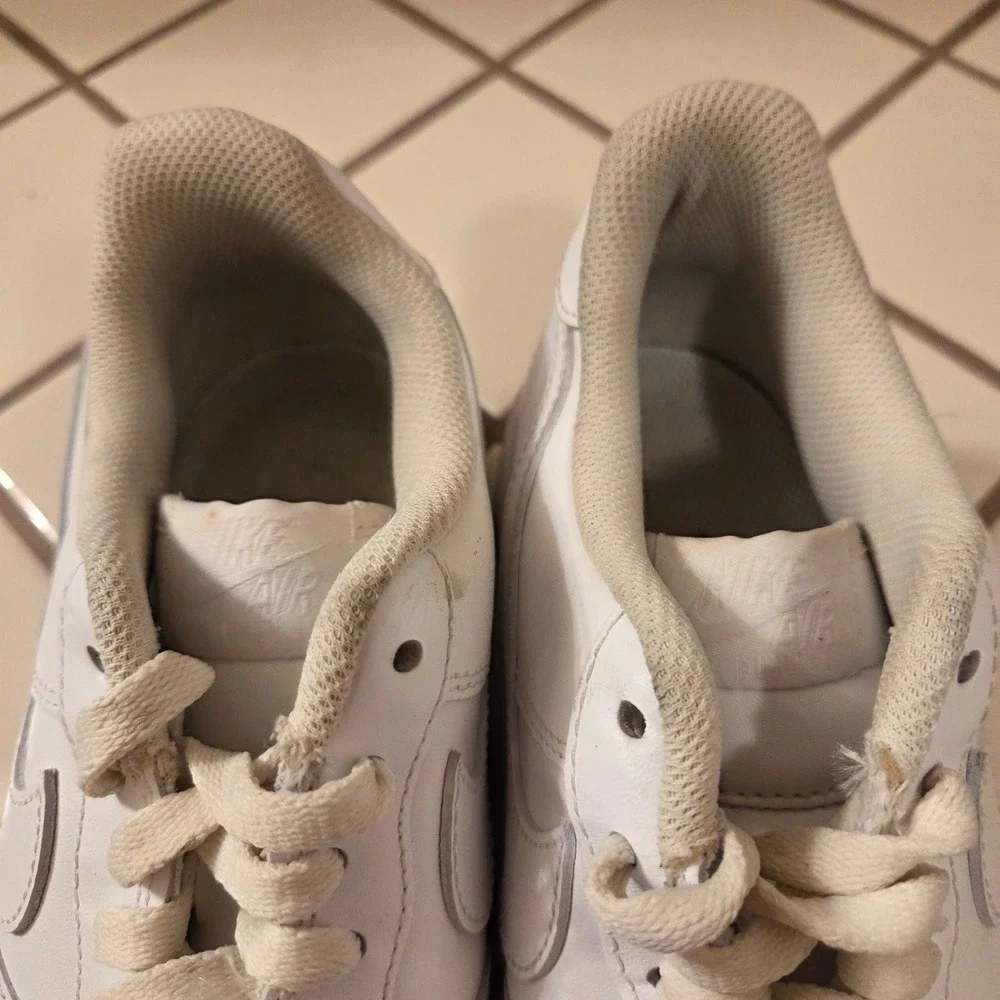 Nike Air Force 1 Low White Leather Sneakers Mens 8.5 315122-111 AF1 Low Top